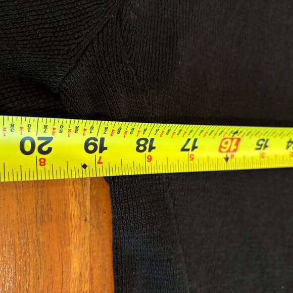 Eileen Fisher Open Front Cardigan Black Organic Cotton Linen XS - Picture 8 of 11